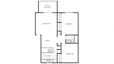 Valencia - 2 Bedroom 1 Bath<br /><hr />1050 sq ft