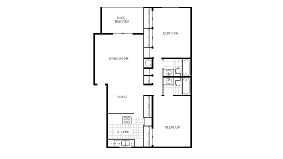 Verona - 2 Bedroom 2 Bath<br /><hr />1200 sq ft